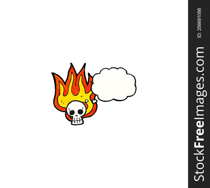 flaming skull symbol