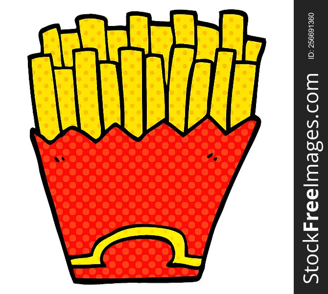 cartoon doodle french fries