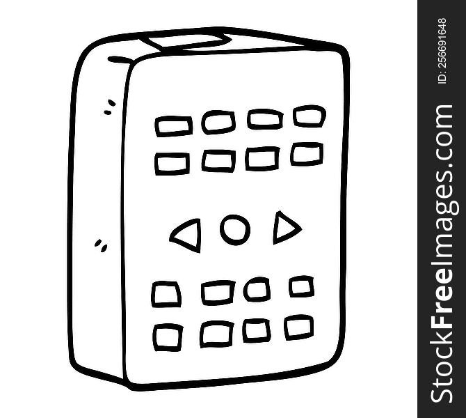 Line Drawing Cartoon Old Remote Control