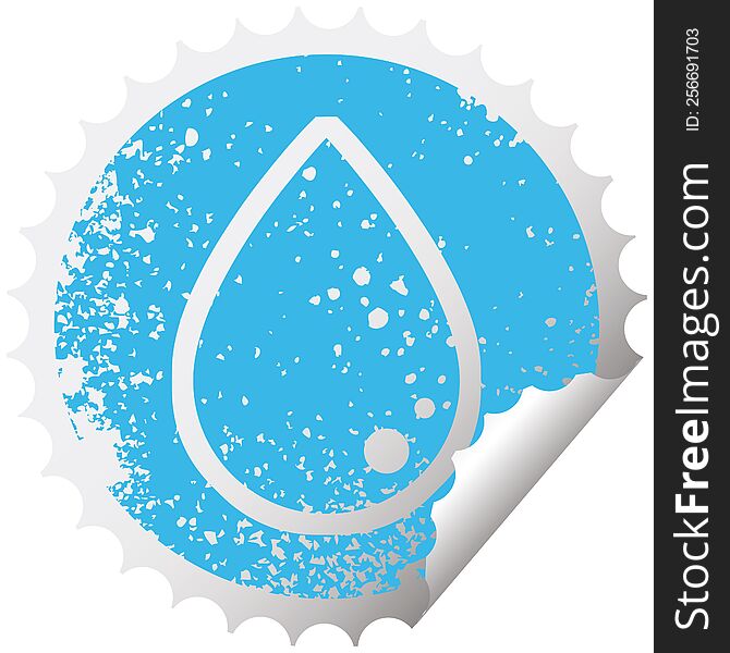 blood drop graphic distressed sticker illustration icon