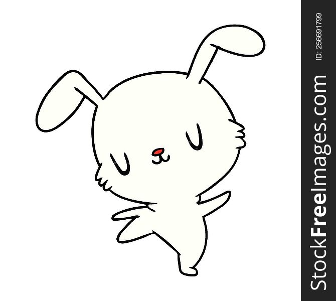 cartoon illustration kawaii cute furry bunny. cartoon illustration kawaii cute furry bunny