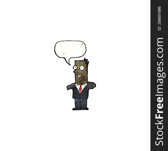 cartoon happy businessman