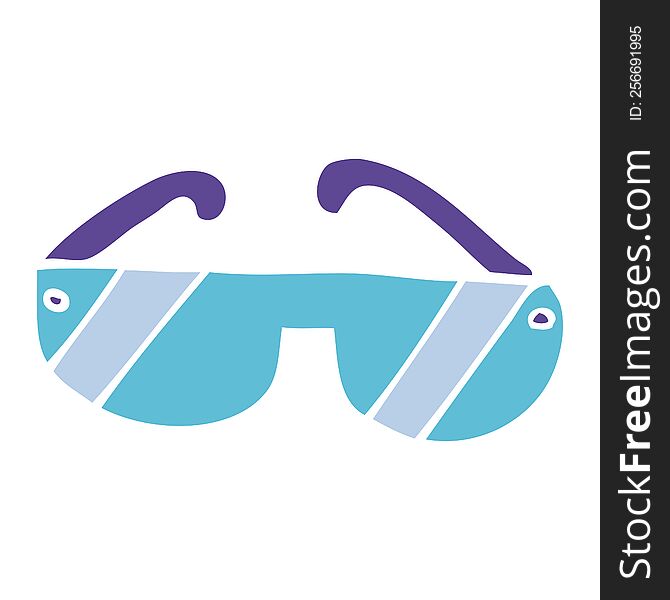 cartoon doodle safety glasses