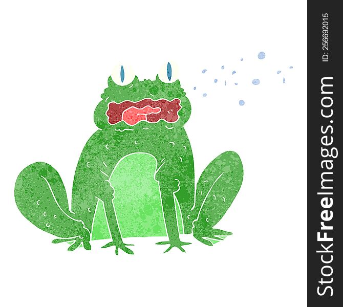 Retro Cartoon Burping Frog