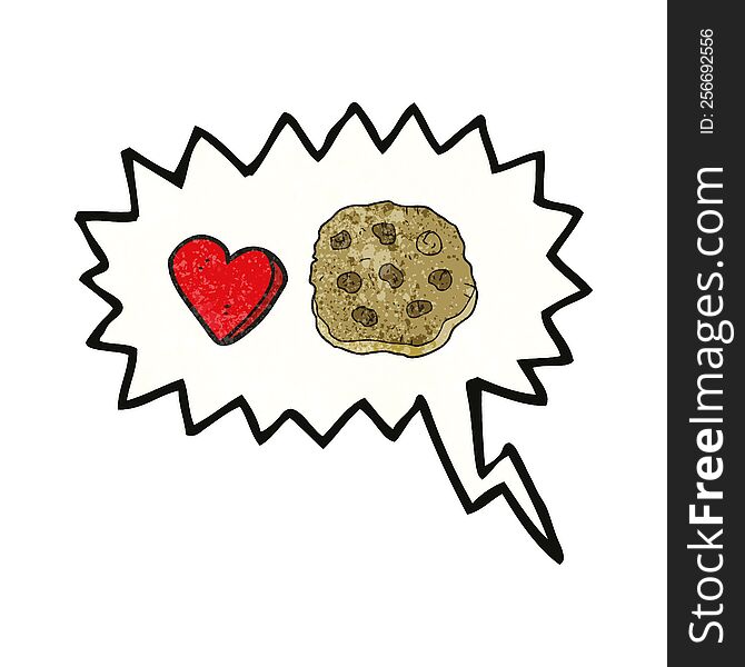 Speech Bubble Textured Cartoon Cookie