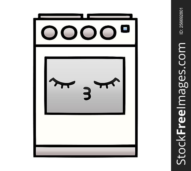 gradient shaded cartoon of a kitchen oven