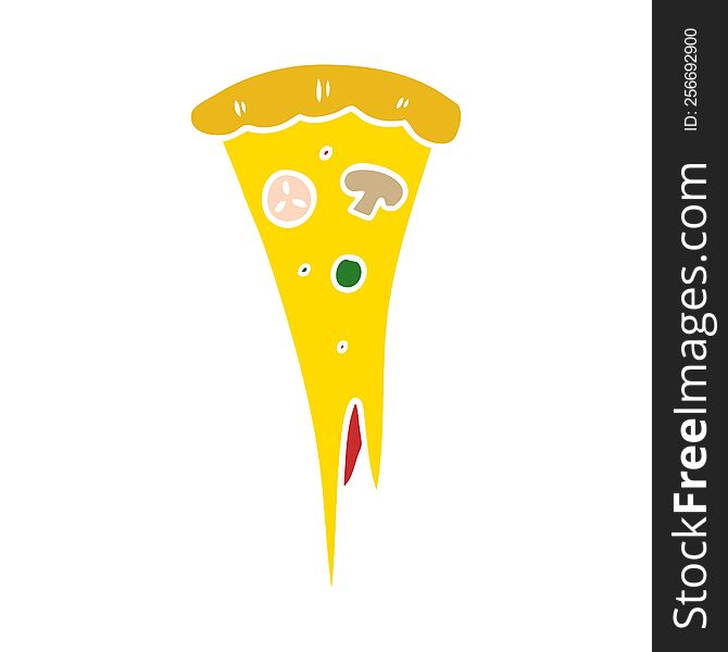 Cartoon Doodle Of A Slice Of Pizza