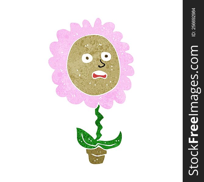 Cartoon Flower With Face