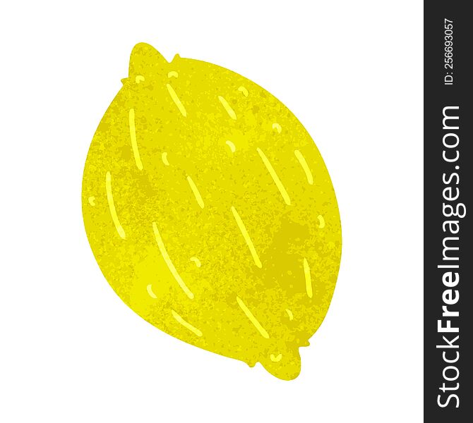 Retro Cartoon Of A Lemon