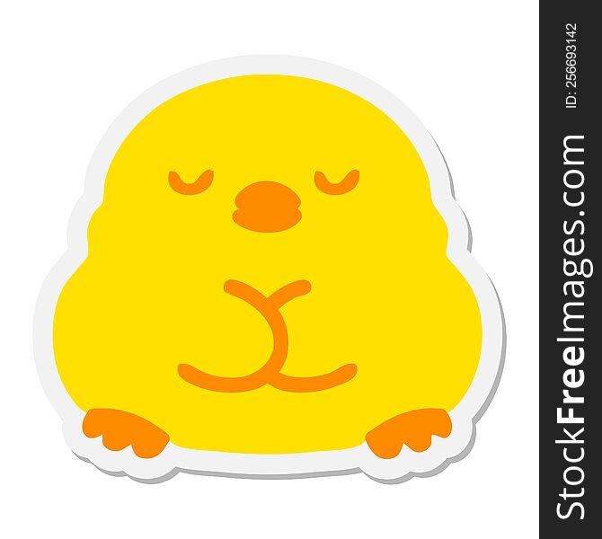 cute cartoon baby bird sticker