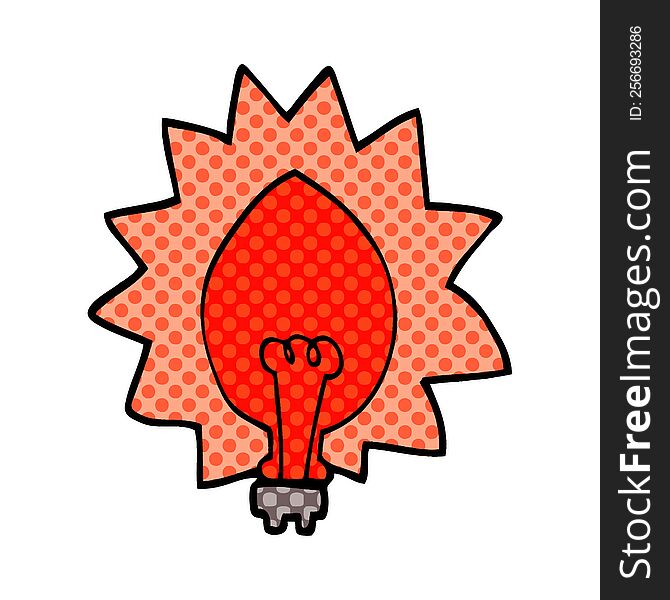 Cartoon Doodle Light Bulb