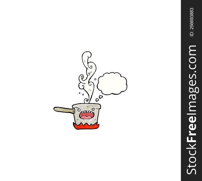 cartoon hot kitchen pan
