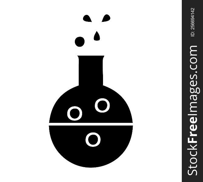 flat symbol of a chemistry tube. flat symbol of a chemistry tube