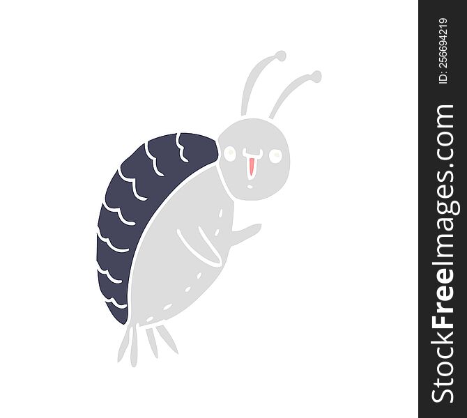 Flat Color Style Cartoon Beetle