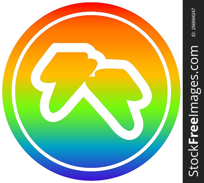 lightning bolts circular icon with rainbow gradient finish. lightning bolts circular icon with rainbow gradient finish