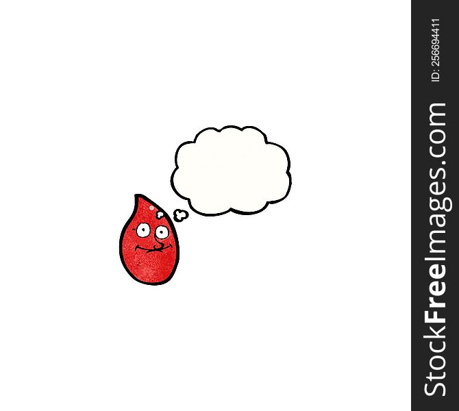 Happy Blood Drop Cartoon Character