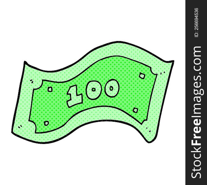 cartoon 100 dollar bill