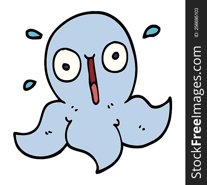 cartoon doodle funny octopus
