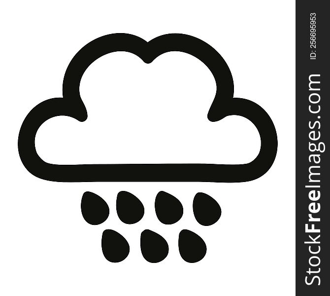 rain cloud icon symbol