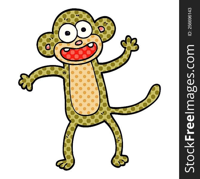 cartoon doodle crazy monkey