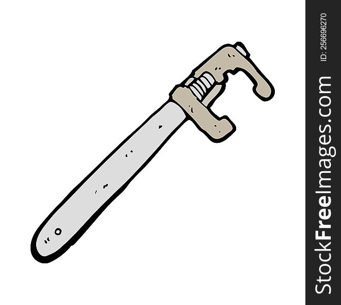 cartoon adjustable wrench
