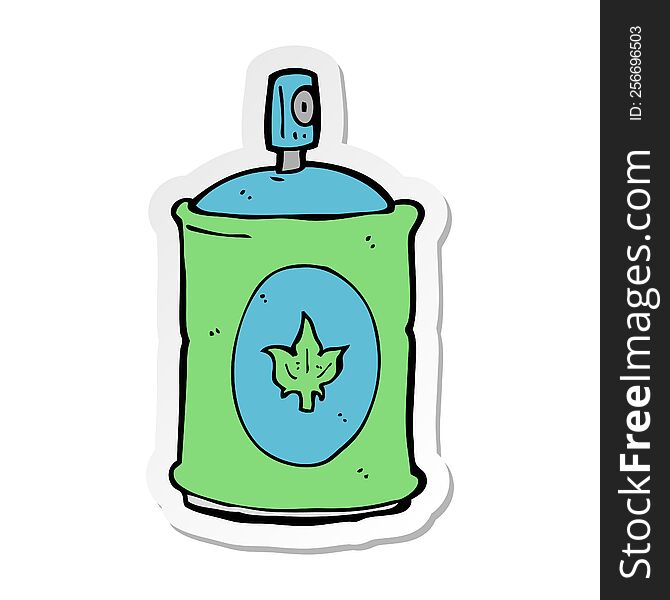 Sticker Of A Cartoon Fragrance Spray