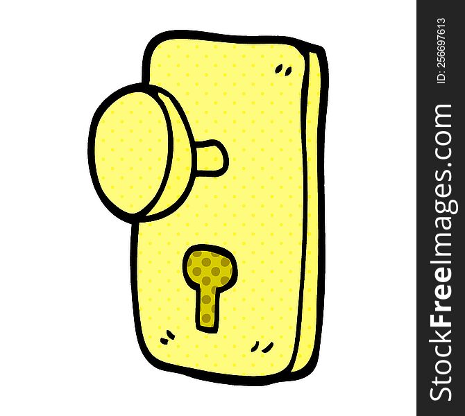 cartoon doodle door handle