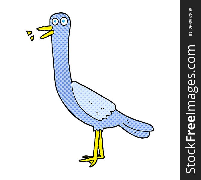 freehand drawn cartoon bird