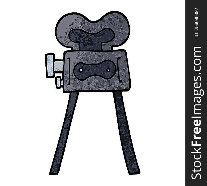 Grunge Textured Illustration Cartoon Film Camera