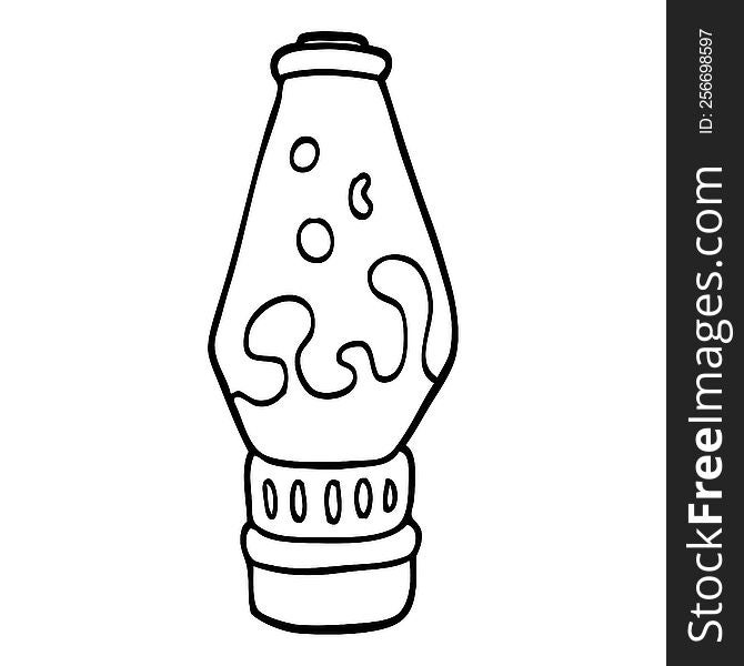 black and white cartoon lava lamp