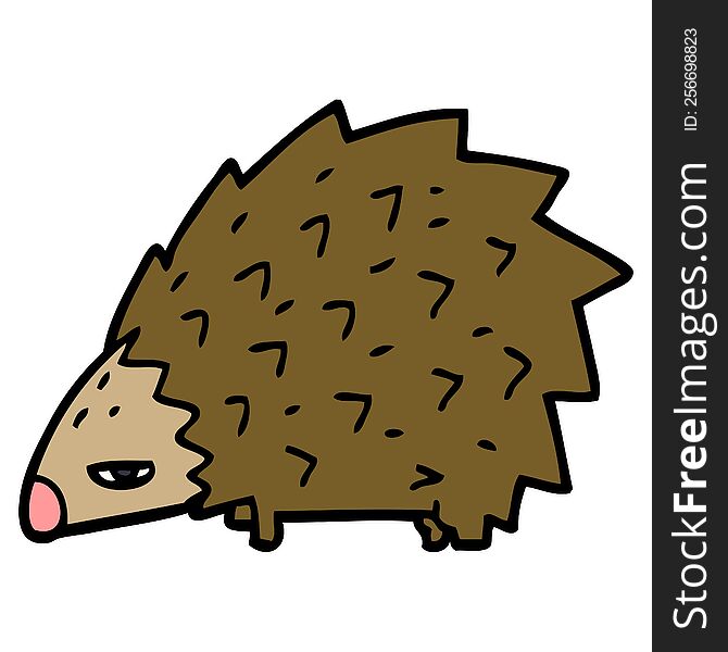 cartoon doodle angry hedgehog