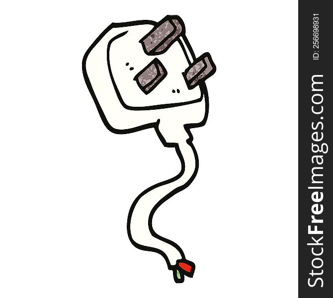 cartoon doodle british plug