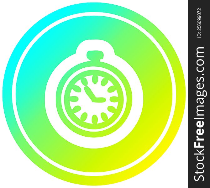 stop watch circular icon with cool gradient finish. stop watch circular icon with cool gradient finish
