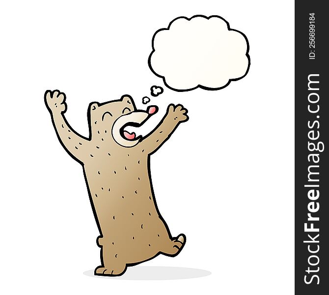 Cartoon Bear With Thought Bubble