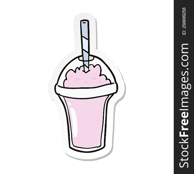 sticker of a cartoon smoothie