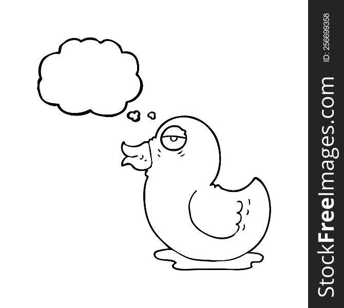 Thought Bubble Cartoon Rubber Duck