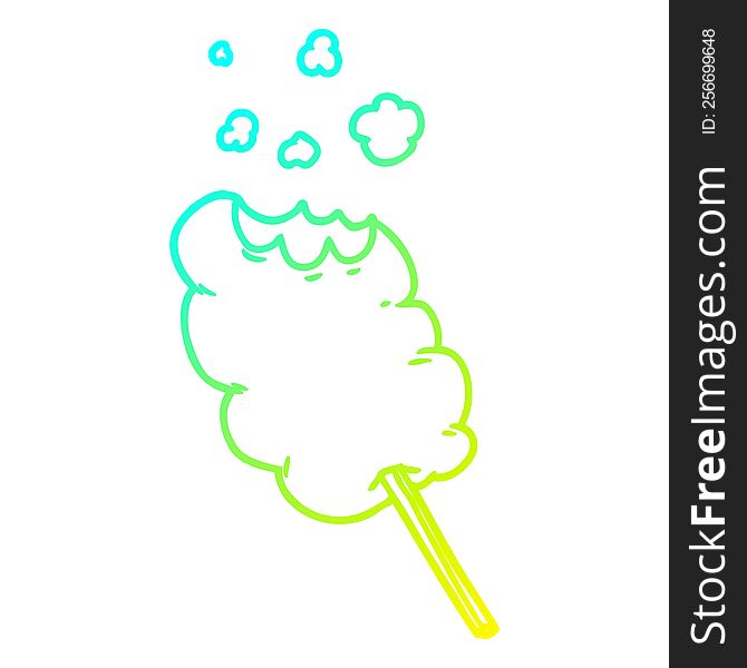 Cold Gradient Line Drawing Cartoon Candy Floss