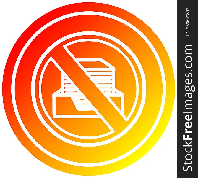 Office Paperless Circular In Hot Gradient Spectrum