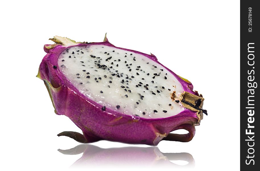 Dragon Fruit on white background