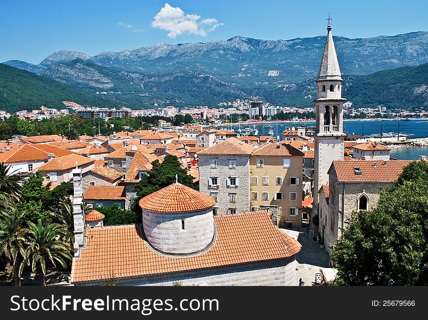 Old town Budva in Montenegro