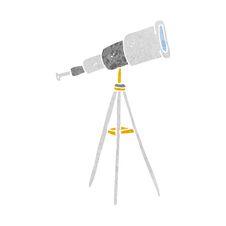 Cartoon Telescope Royalty Free Stock Images
