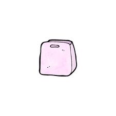 Cartoon Pink Gift Bag Stock Images