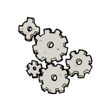 Cartoon Cogs And Gears Royalty Free Stock Photo