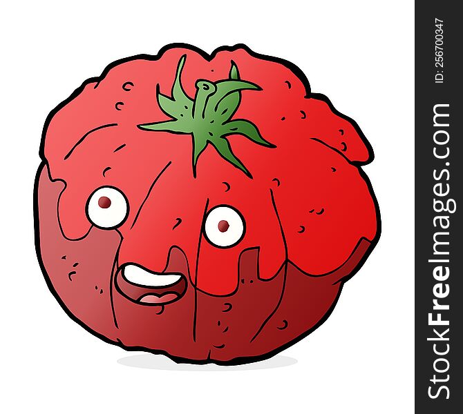 Cartoon Happy Tomato