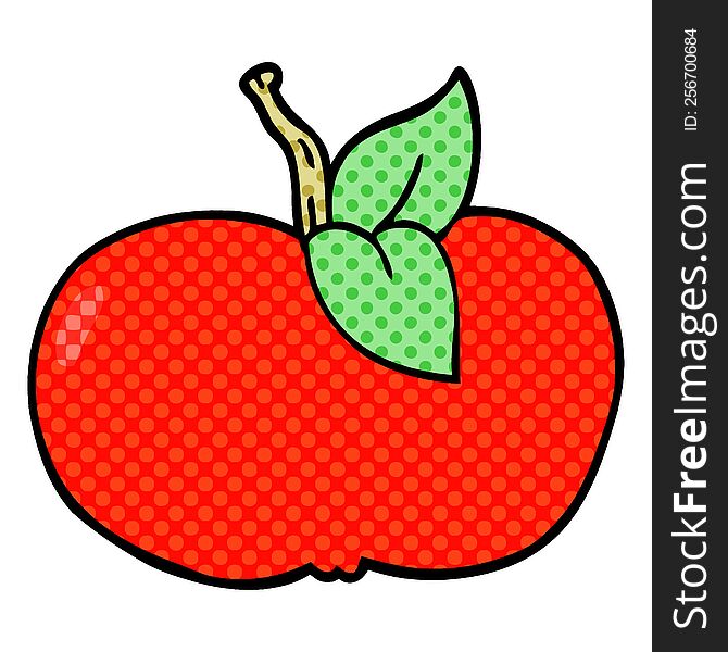 cartoon doodle juicy apple