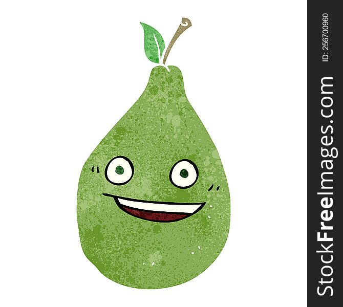 Retro Cartoon Pear