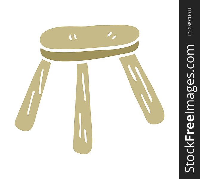 cartoon doodle of a wooden stool