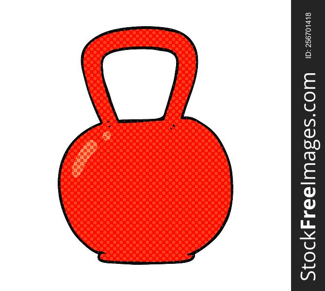 freehand drawn cartoon kettle bell