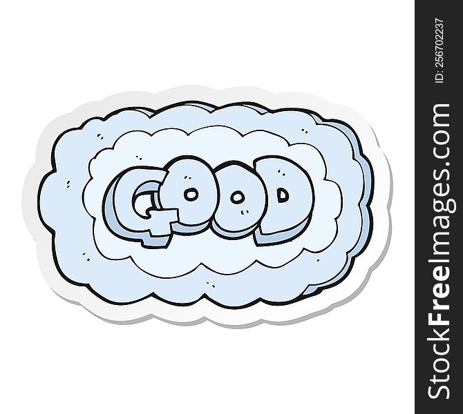 sticker of a cartoon Good symbol