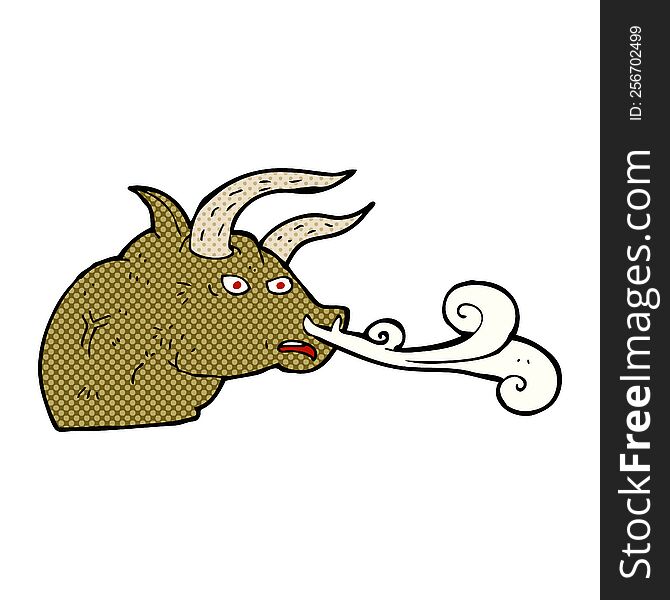 Cartoon Bull Head